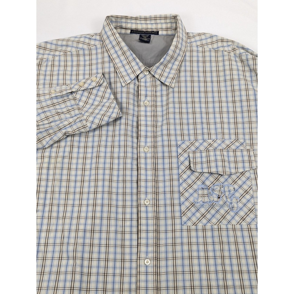 Mens 3XL Marithe Francois Girbaud Vintage Button Up Long Sleeve Embroidery - Picture 4 of 10